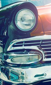 Preview wallpaper cars, vintage, front, headlight