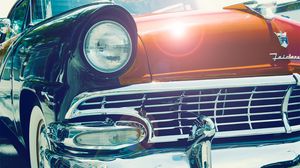 Preview wallpaper cars, vintage, front, headlight