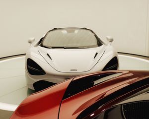 Preview wallpaper cars, white, red, sportscar, supercar