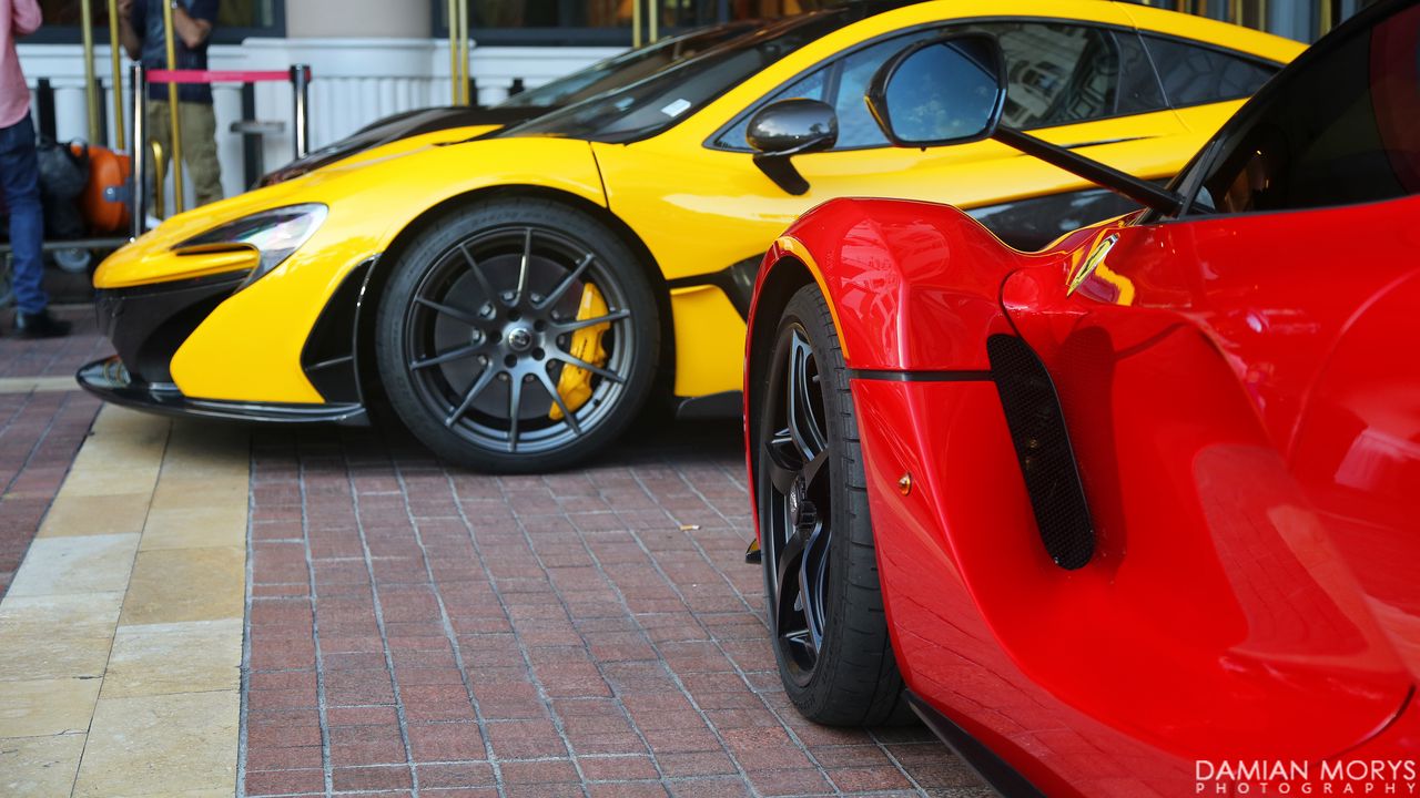 Wallpaper cars, yellow, red, sports car, wheel