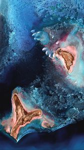 Preview wallpaper caspian sea, relief, earth, surface, space, aerial view