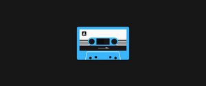 Preview wallpaper cassette, art, vector, minimalism