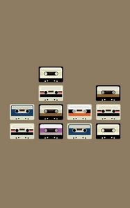 Preview wallpaper cassette, set, retro