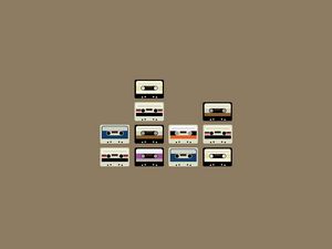 Preview wallpaper cassette, set, retro