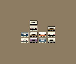 Preview wallpaper cassette, set, retro