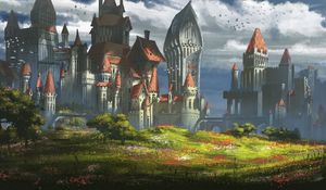 Preview wallpaper castle, architecture, building, art