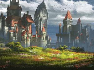 Preview wallpaper castle, architecture, building, art