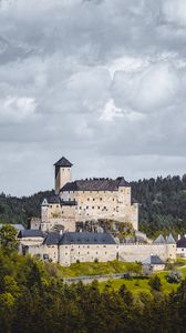 Preview wallpaper castle, architecture, building, forest, trees