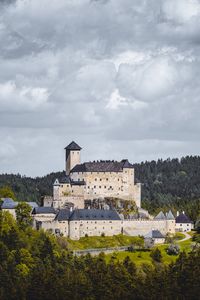 Preview wallpaper castle, architecture, building, forest, trees