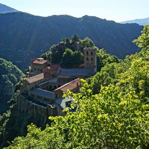 Preview wallpaper castle, architecture, forest, trees