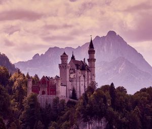 Preview wallpaper castle, architecture, mountains, rocks, landscape