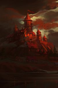 Preview wallpaper castle, art, island
