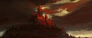 Preview wallpaper castle, art, island