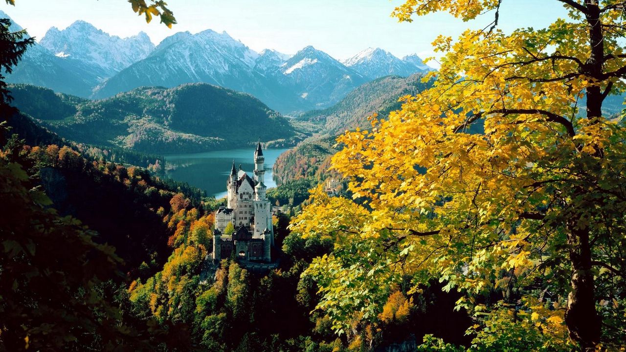 Wallpaper castle, bavaria, height, autumn, germany