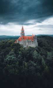 Preview wallpaper castle, building, architecture, forest