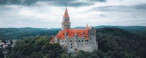 Preview wallpaper castle, building, architecture, forest