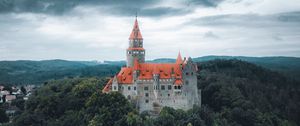 Preview wallpaper castle, building, architecture, forest