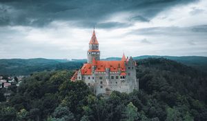 Preview wallpaper castle, building, architecture, forest