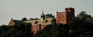 Preview wallpaper castle, building, architecture, trees