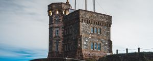 Preview wallpaper castle, building, road, sky