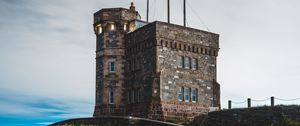 Preview wallpaper castle, building, road, sky