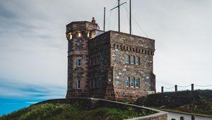 Preview wallpaper castle, building, road, sky
