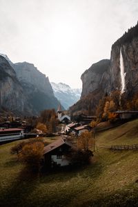 Preview wallpaper castle, building, rocks, mountains