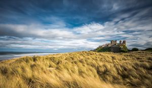 Preview wallpaper castle, building, space, vast, sky