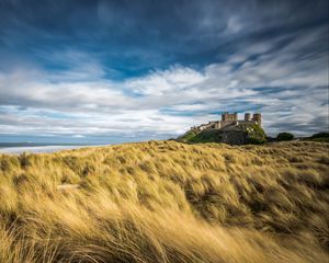 Preview wallpaper castle, building, space, vast, sky