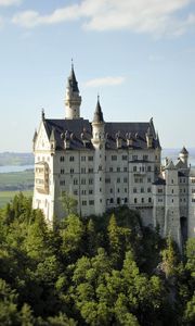 Preview wallpaper castle, building, towers, architecture, trees