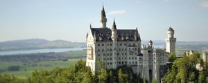 Preview wallpaper castle, building, towers, architecture, trees