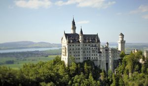 Preview wallpaper castle, building, towers, architecture, trees