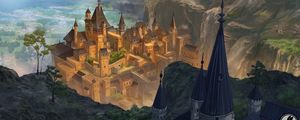 Preview wallpaper castle, buildings, fantasy, art