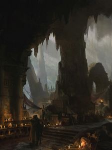 Preview wallpaper castle, dungeon, ruins, fantasy, art