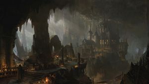 Preview wallpaper castle, dungeon, ruins, fantasy, art