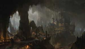 Preview wallpaper castle, dungeon, ruins, fantasy, art