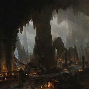 Preview wallpaper castle, dungeon, ruins, fantasy, art