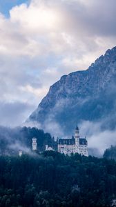 Preview wallpaper castle, forest, fog, germany