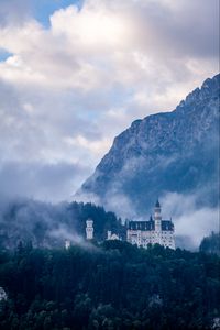 Preview wallpaper castle, forest, fog, germany