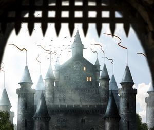 Preview wallpaper castle, fortress, art, medieval, architecture