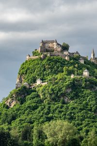 Preview wallpaper castle, hill, trees, nature, view