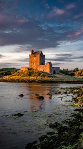 Preview wallpaper castle, island, water, sky