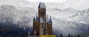 Preview wallpaper castle, landscape, art, autumn