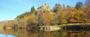 Preview wallpaper castle, loire, france, lake, valley