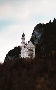 Preview wallpaper castle, mountain, forest, architecture, ancient