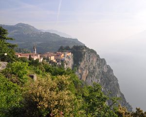 Preview wallpaper castle, mountain, rock, landscape