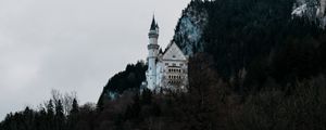 Preview wallpaper castle, mountain, slope, architecture, nature