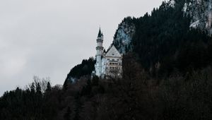 Preview wallpaper castle, mountain, slope, architecture, nature