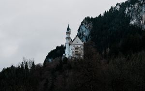 Preview wallpaper castle, mountain, slope, architecture, nature