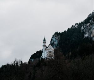 Preview wallpaper castle, mountain, slope, architecture, nature